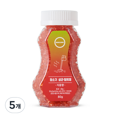 마크롱 청소기 살균 탈취제 자몽향, 80g, 5개