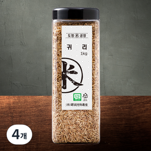 도정공장 유기농 귀리, 1kg, 4개