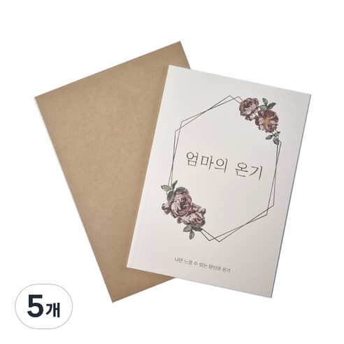더레드데이 엄마의 온기 + 크라프트 봉투, 혼합색상, 5개
