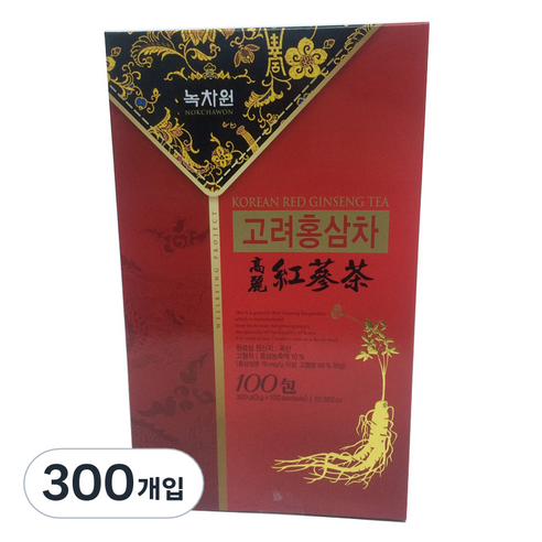 녹차원 고려홍삼차 100포입, 3g, 300개입, 100개 - 가격 변동 추적 그래프 - 역대가
