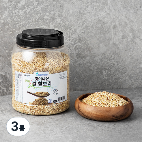 대구농산 씻어나온 국산 영광 쌀찰보리, 2kg, 3통