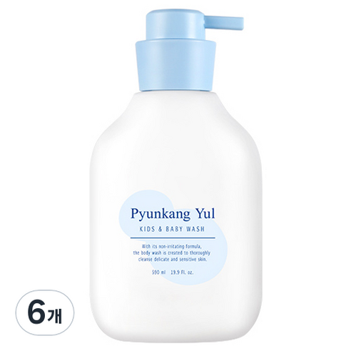 편강율 키즈 앤 베이비 워시 베이비파우더향, 590ml, 6개
