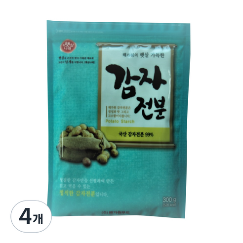 해가원 햇살나래 감자전분, 300g, 4개
