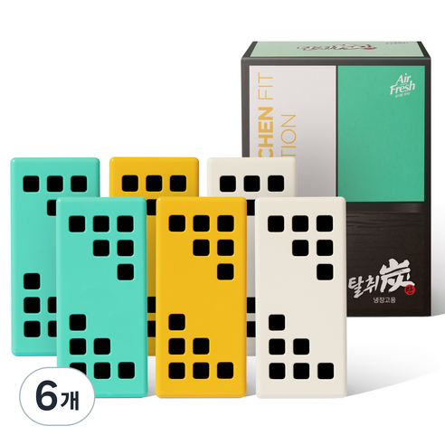 에어후레쉬 키친핏 냉장고 탈취제 본품 6p, 330g, 6개