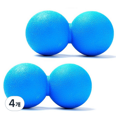 컬러풀 마사지 스트레칭 더블볼, 4개, 블루