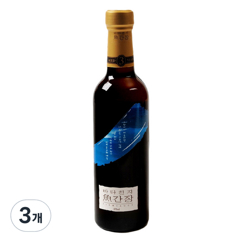 바다천지 어간장 프리미엄 4호, 375ml, 3개