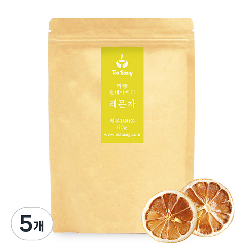티랑 원데이워터 건조레몬차, 60g, 5개