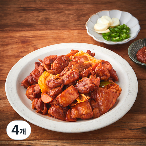고기듬뿍 양념 닭갈비, 4개, 800g