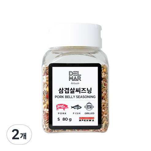 딜리셔스마켓 삼겹살시즈닝 소형, 80g, 2개