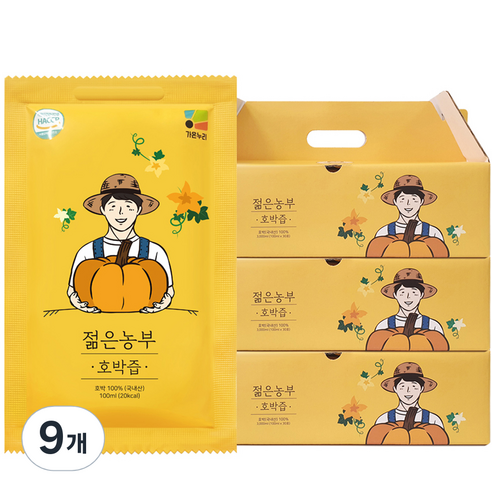 젊은농부 호박즙, 3L, 9개