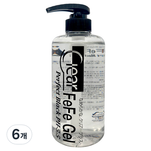 에이스제약 클리어 페페 블랙젤 PH 5.5, 500ml, 6개