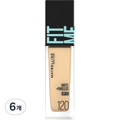 메이블린 핏미 매트 포어리스 에스피어프22 30ml, 클래식 아이보리, 6개