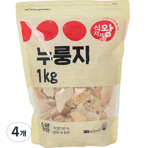 식자재왕 누룽지, 1kg, 4개