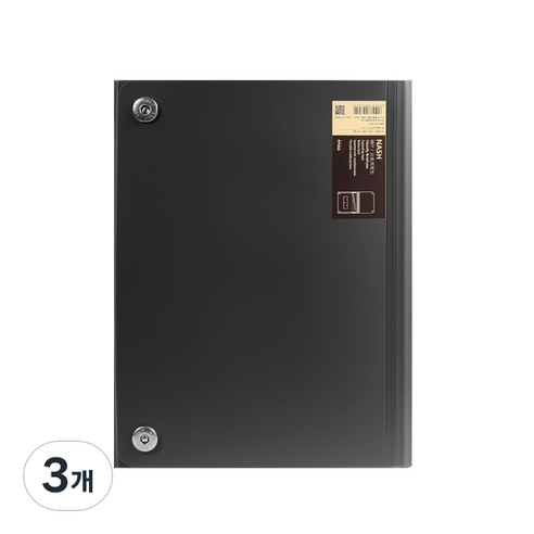 히키스 오피스 대학교 학원 A4 아코디언형 13비닐포켓 레포트, 블랙, 3개
