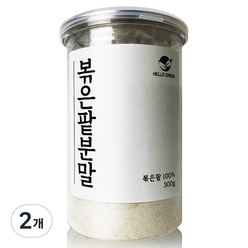 헬로우그린 국내산 볶은 팥 분말, 300g, 2개