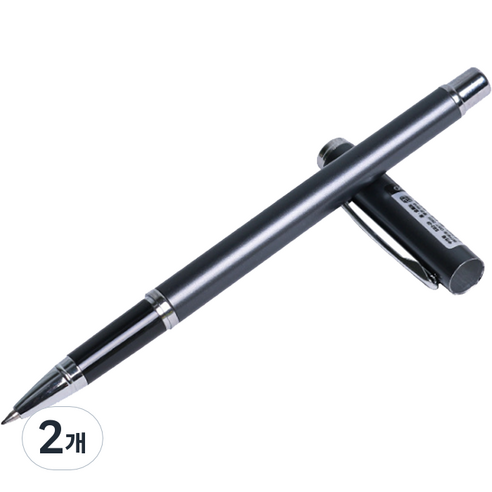 DELI 부드러운 서명 사무 펜 0.5mm, 다크그레이, 2개