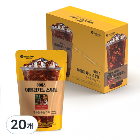 맥널티 아이스 아메리카노 스위트, 20개, 190ml