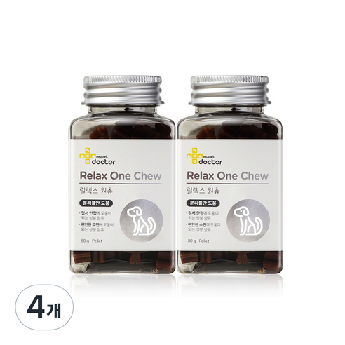 마이펫닥터 강아지 원츄 영양제, 스트레스완화/안정/집중력관리, 80g, 4개