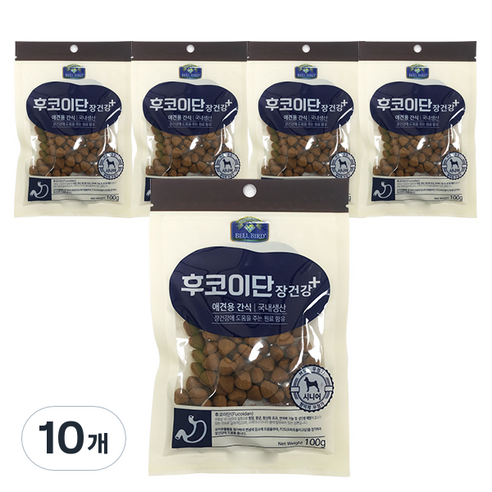 벨버드 후코이단 강아지 간식, 장건강, 100g, 10개