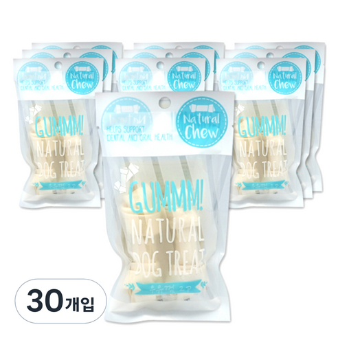 GUMMM 강아지 가죽껌 2p, 우유, 50g, 30개