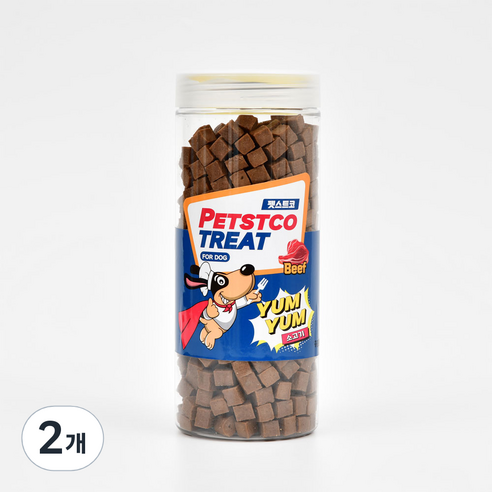 펫스트코 강아지 대용량 트릿 간식, 소고기, 1kg, 2개