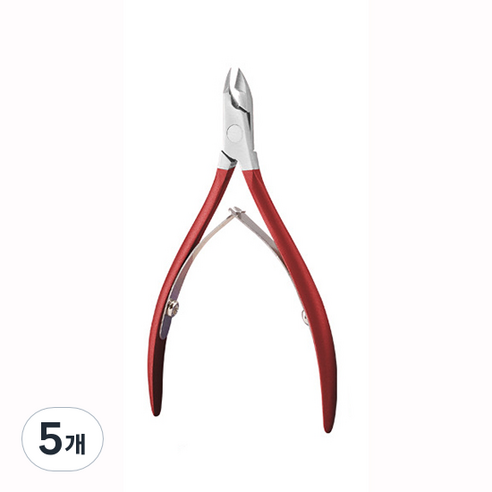 손톱관리 네일 니퍼, 레드, 5개