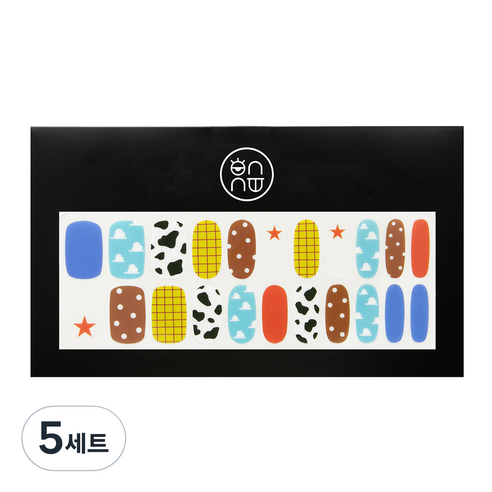 온유네일 토이스토리 푸딩젤 네일스티커, 혼합색상, 5세트