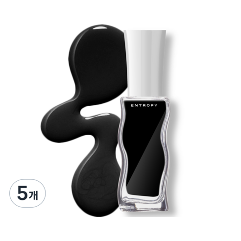 엔트로피메이크업 필 오프 네일, 롱블랙, 10ml, 5개