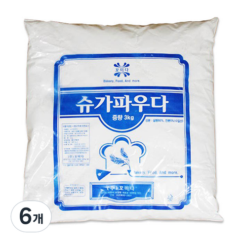 쿠킹스토리 슈가파우더, 3kg, 6개