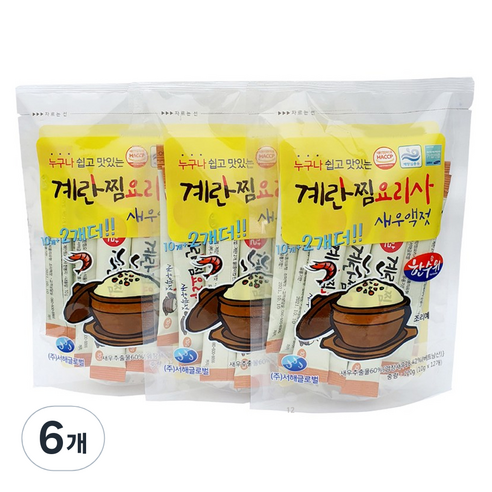 계란찜 요리사 새우 액젓 조미료 12p, 120g, 6팩