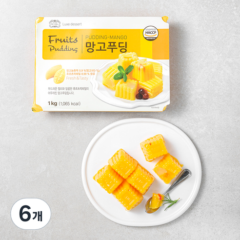 샐러드미인 망고푸딩, 1kg, 6개
