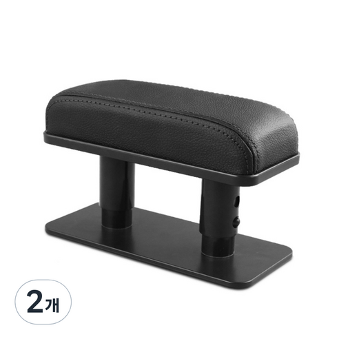 카템 차량용 팔걸이 패드 쿠션 CT159, 블랙, 2개