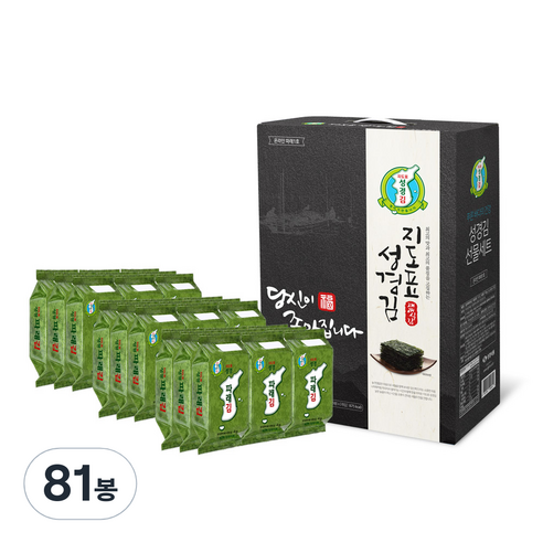 지도표성경 파래식탁 김 세트, 4g (1개), 81개