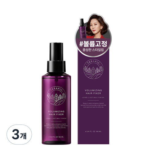 테라픽 볼류마이징 헤어픽서, 160ml, 3개