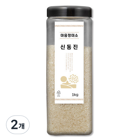 마음정미소 신동진 백미, 1kg, 2개