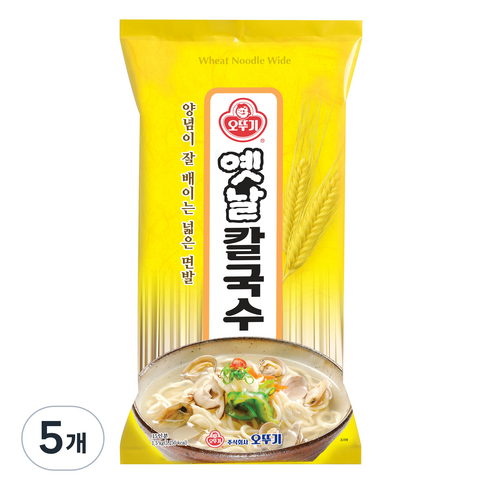 오뚜기 옛날 국수 칼국수, 1.5kg, 5개