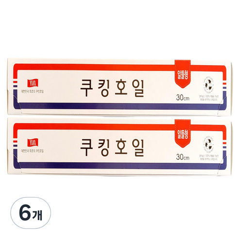삼아삭스호일 알뜰형 쿠킹호일 30cm x 13m, 6개
