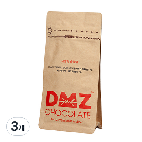 DMZ 밀크 서리태 초콜릿, 100g, 3개