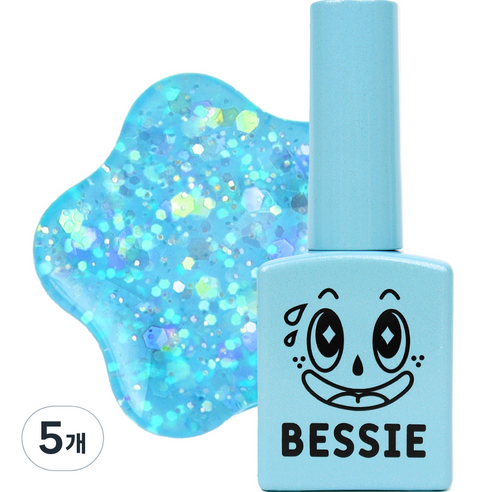 BESSIE 네온 글리터젤 네온팝 GL, GL43, 11ml, 5개