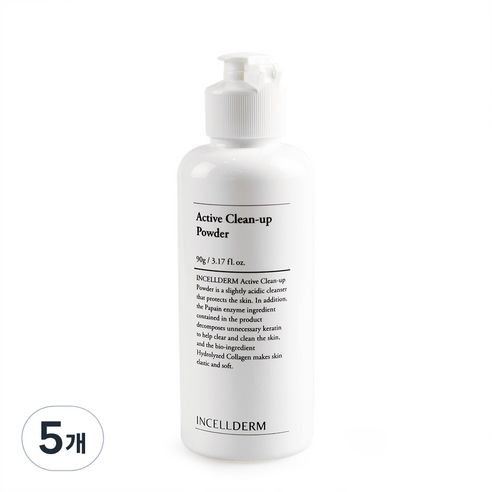 인셀덤 클린업 클렌징파우더 효소세안제, 90g, 5개