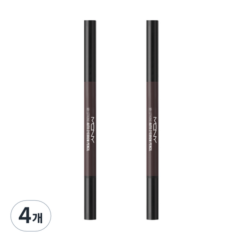 맥퀸뉴욕 마이 스트롱 오토 아이브로우 펜슬 하드파우더 0.35g, 내추럴브라운, 4개