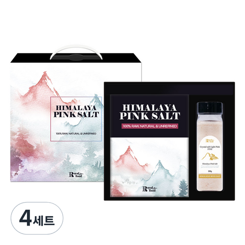 로얄푸드 히말라야 고운 핑크소금 로얄리필 세트 2호, 800g, 4세트