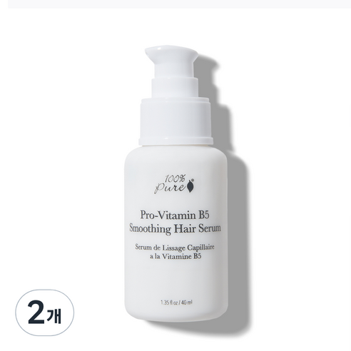 100%퓨어 프로 비타민 B5 스무딩 헤어 세럼, 40ml, 2개