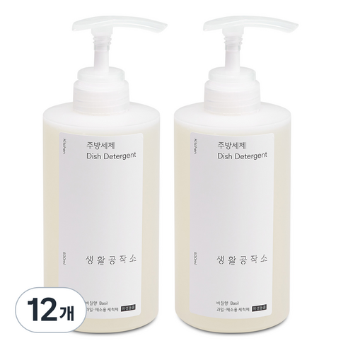 생활공작소 주방세제, 500ml, 12개
