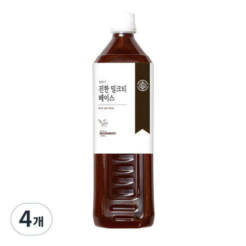 믈레즈나 진한 밀크티 베이스, 4개, 1L