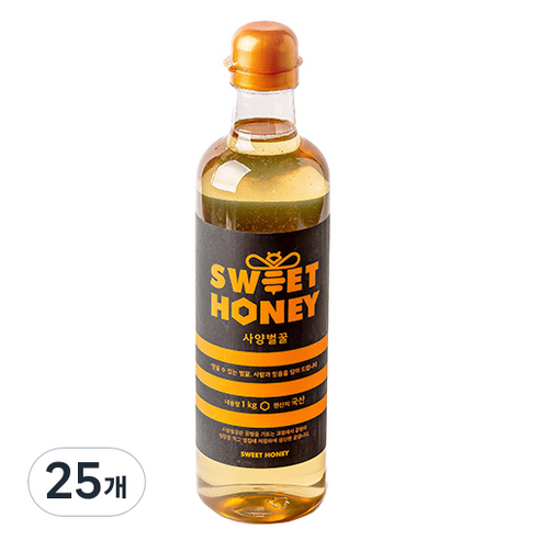 산내들농원 sweet honey 사양벌꿀, 1kg, 25개