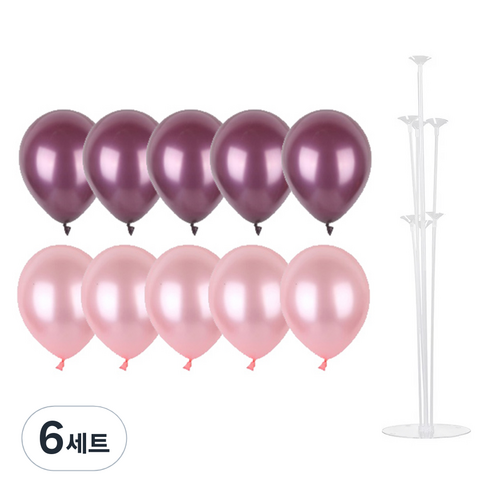 파티쇼 풍선꽂이장식세트 70cm, 발렌타인파티, 6세트