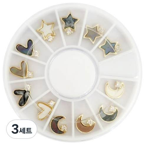 카카스 퍼니네일 대리석 네일파츠세트 KN-P1081, 혼합색상, 3세트