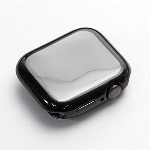 알피나케이스 애플워치 TPU 풀커버 젤리 소프트 케이스 44mm, 블랙