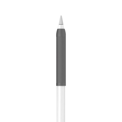 뷰씨 애플펜슬1 / 2세대 공용 실리콘 그립 홀더 슬림 케이스, 블랙, 1개